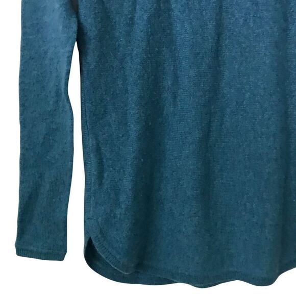 Max Studio 100% 2-ply Cashmere Crewneck Sweater Teal XS - Picture 4 of 7